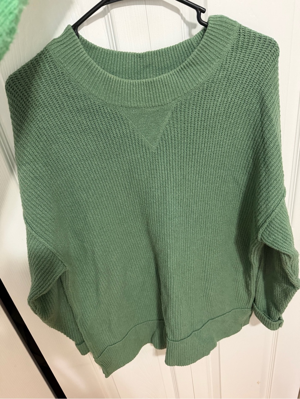 aerie Relaxed Crewneck Sweater in Sage Green